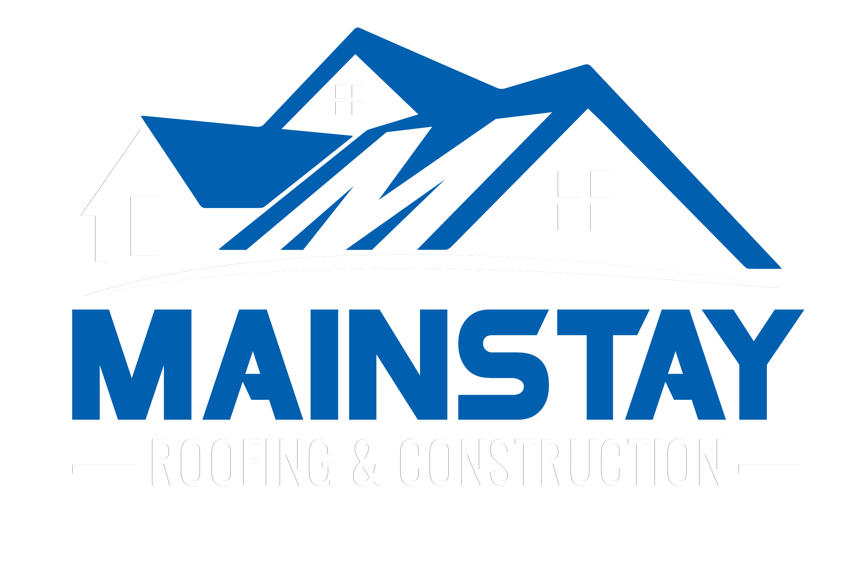 Mainstay Roofing & Construction White Logo